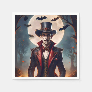 Serviette En Papier Halloween Steampunk Gothique Zombie Vampire