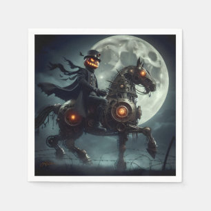 Serviette En Papier Halloween Steampunk Horseman sans tête