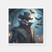 Serviette En Papier Halloween Steampunk Southern Gentleman Zombie (Devant)