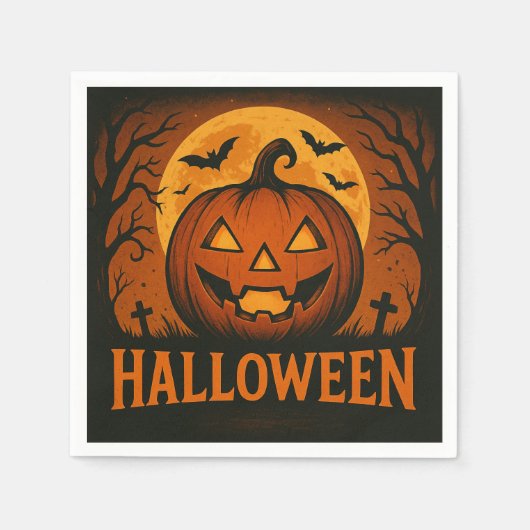 Serviette En Papier Halloween-themed paper napkins (Devant)