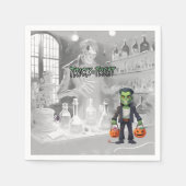 Serviette En Papier Halloween Trick of Treat Frankenstein (Devant)