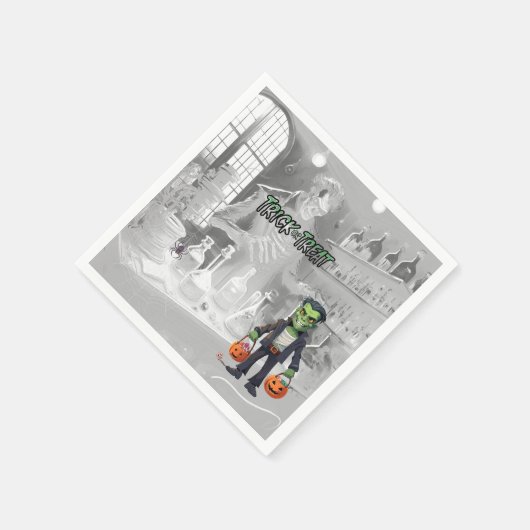 Serviette En Papier Halloween Trick of Treat Frankenstein (Coin)