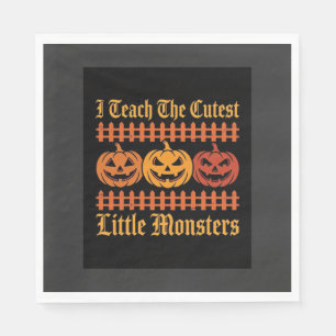Serviette En Papier Halloween Trick Or Treat Petits Monstres Citrouill