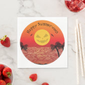 Serviette En Papier Halloween tropical (En situation)