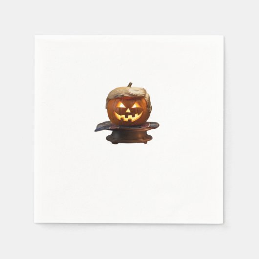 Serviette En Papier Halloween, Trumpkin Citrouille, Rendre Halloween g (Devant)
