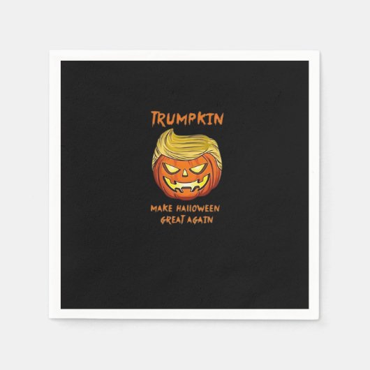 Serviette En Papier Halloween Trumpkin Classic drôle (Devant)