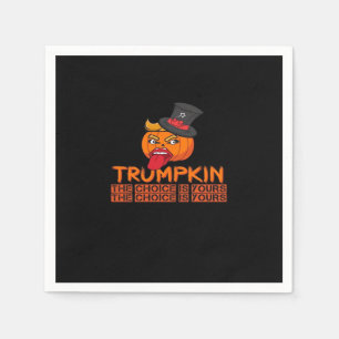 Serviette En Papier Halloween Trumpkin éffrayant Haut Chapeau et langu