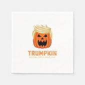 Serviette En Papier Halloween Trumpkin Funny - Éffrayant Slogan parodi (Devant)