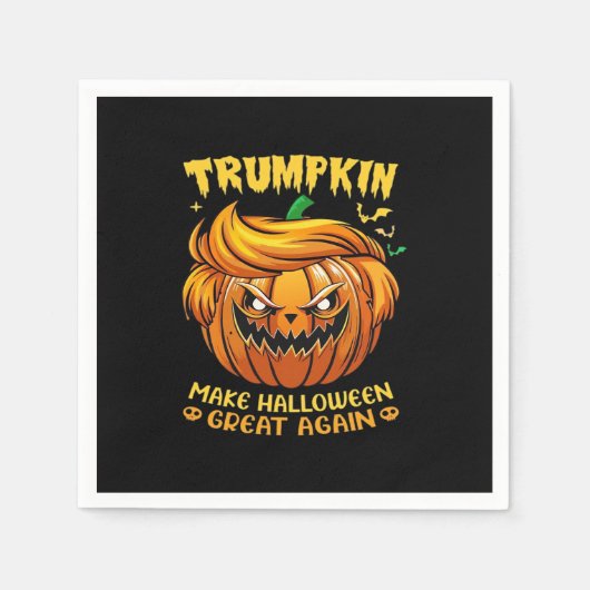 Serviette En Papier Halloween Trumpkin - Rendre Halloween grand à nouv (Devant)