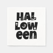 Serviette En Papier Halloween Typography (Devant)