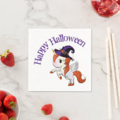 Serviette En Papier Halloween Unicorn Pegasus Witch (En situation)