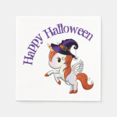 Serviette En Papier Halloween Unicorn Pegasus Witch (Devant)