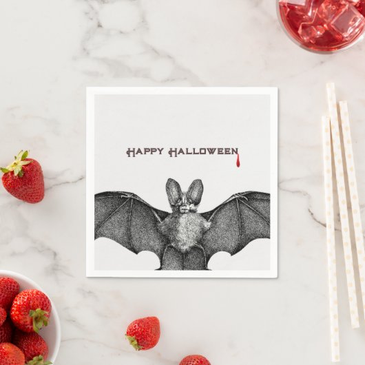 Serviette En Papier Halloween Vampire Bat (En situation)