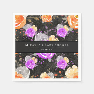Serviette En Papier Halloween Vintage Floral Baby shower
