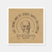Serviette En Papier Halloween vintage Personnalisé Parti (Devant)