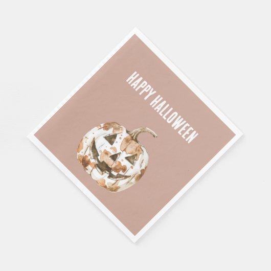 Serviette En Papier Halloween Western Cowgirl Cowboy Orange Pumpkin (Coin)