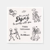 Serviette En Papier Halloween Whimsical Quirky Main Drake Doodles (Devant)