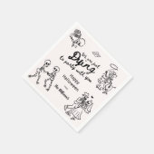Serviette En Papier Halloween Whimsical Quirky Main Drake Doodles (Coin)