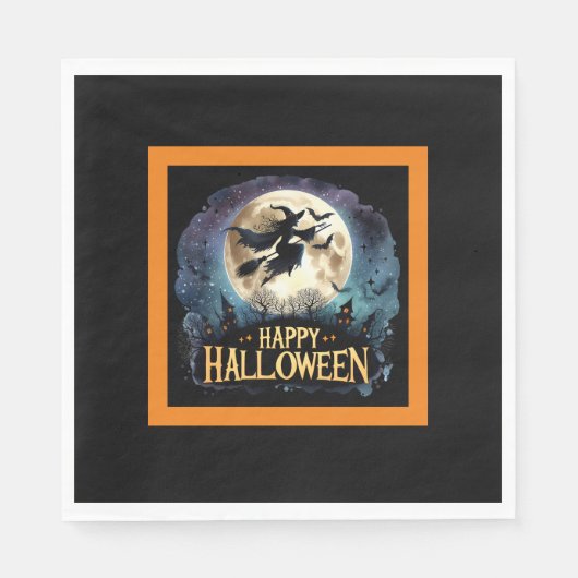 Serviette En Papier Halloween Witch (Devant)