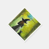 Serviette En Papier Halloween Witch Black Cat Woman Spells (Coin)