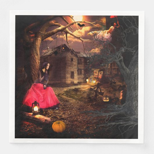 Serviette En Papier Halloween Witchy (Devant)