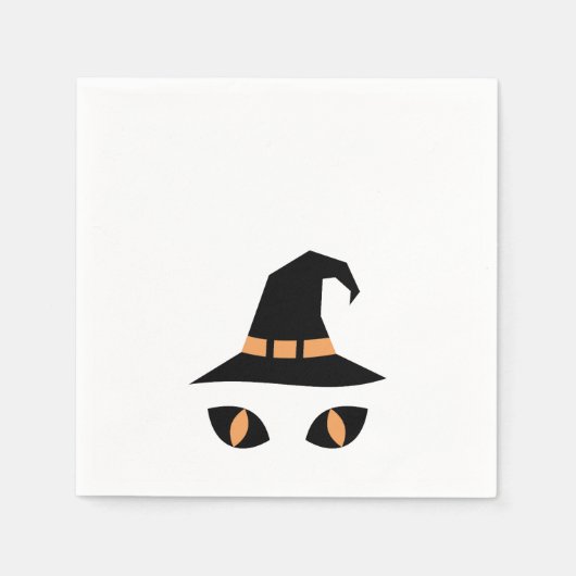 Serviette En Papier Halloween witchy cat (Devant)