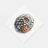 Serviette En Papier Halloween Yorkie Dog (Coin)