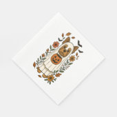 Serviette En Papier Halloween Yorkshire Terrier Fleurs Halloween (Coin)