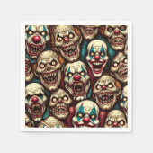 Serviette En Papier Halloween Zombie Clown Déplaisant éffrayant (Devant)