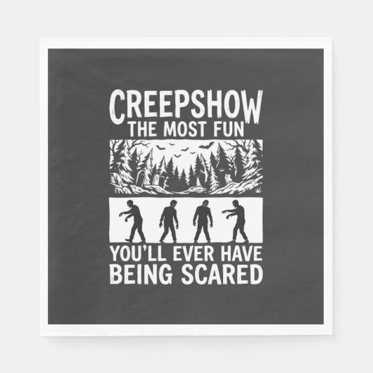 Serviette En Papier Halloween Zombie Scared Horror Vector Design_1 (Devant)