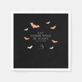 Serviette En Papier Hallowine Halloween Quote Eat Drink (Devant)