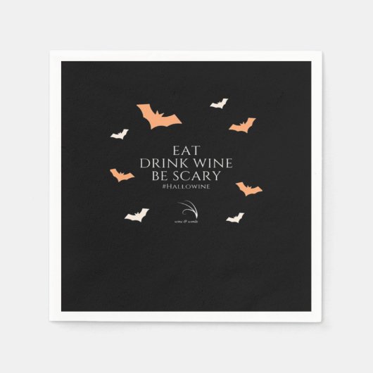 Serviette En Papier Hallowine Halloween Quote Eat Drink (Devant)