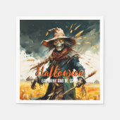 Serviette En Papier Hallween Mangez Boire et Soyez Effrayant Épouvanta (Devant)