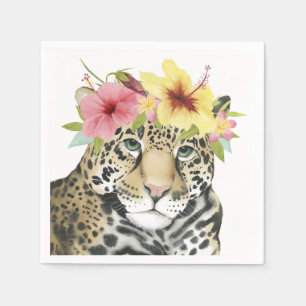 Serviette En Papier Halo tropical   Sweet Cheetah
