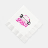 Serviette En Papier Haltère - rose (Coin)