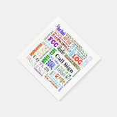 Serviette En Papier Ham Radio Word Collage serviettes Customiser! (Coin)