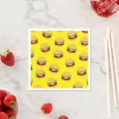 Serviette En Papier Hamburger Anniversaire Burger Napkins (En situation)