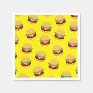 Serviette En Papier Hamburger Anniversaire Burger Napkins