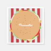 Serviette En Papier Hamburger cheeseburger mignon café (Devant)