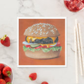 Serviette En Papier Hamburger Illustration papier serviettes (En situation)