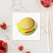 Serviette En Papier Hamburger savoureux Pot de table (En situation)