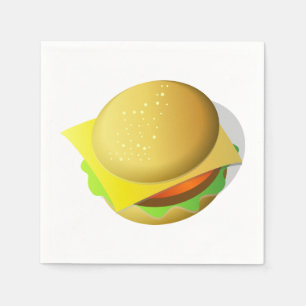 Serviette En Papier Hamburger savoureux Pot de table
