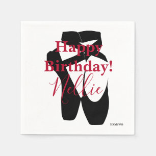 Serviette En Papier HAMbWG - Black Ballet Slipper personnalisées Napki