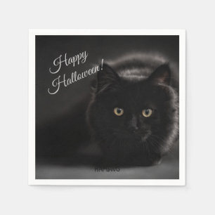 Serviette En Papier HAMbWG - Papier Napkin - Chat noir