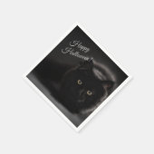 Serviette En Papier HAMbWG - Papier Napkin - Chat noir (Coin)