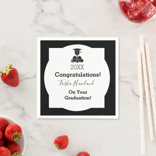 Serviette En Papier HAMbyWG - Papier Napkin - Graduation (En situation)