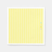 Serviette En Papier HAMbyWG - Papier Napkin - Grilles jaunes (Devant)