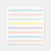 Serviette En Papier HAMbyWG - Papier Napkin - Pastel Stripes (Devant)