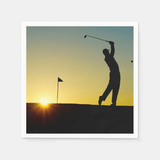 Serviette En Papier HAMbyWhiteGlove - Papier Napkin - Golf (Devant)