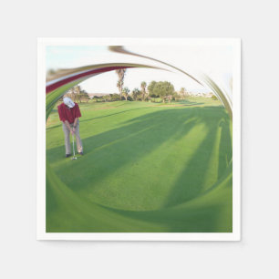 Serviette En Papier HAMbyWhiteGlove - Papier Napkin - Golfer sur Vert